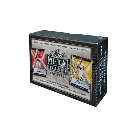 2019 Leaf Metal Draft Football Jumbo Hobby Box